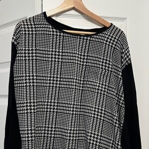 Michael Kors checkered black and white top